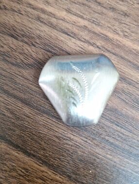 Scarf ring Etched Wheat Motif. Stainless steel.